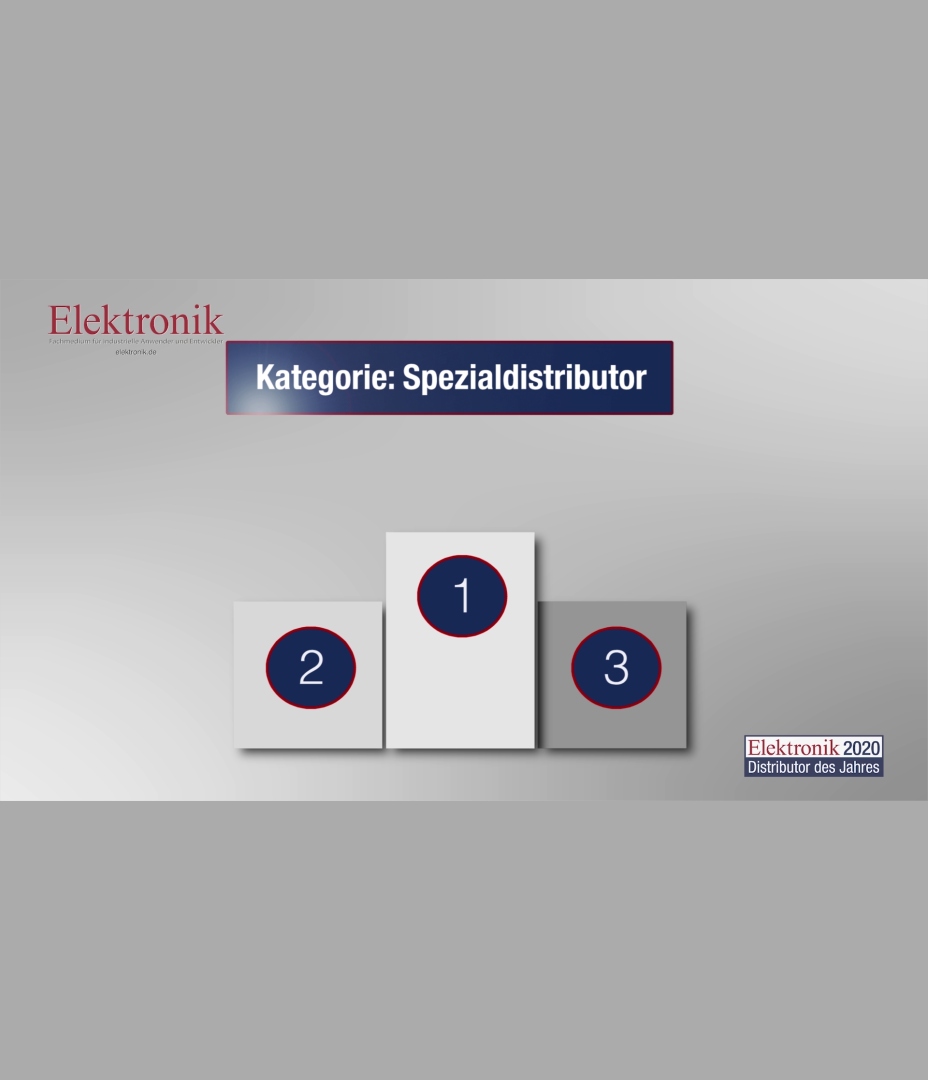 »Elektronik Distributor des Jahres 2020«: Kategorie Spezialdistributor