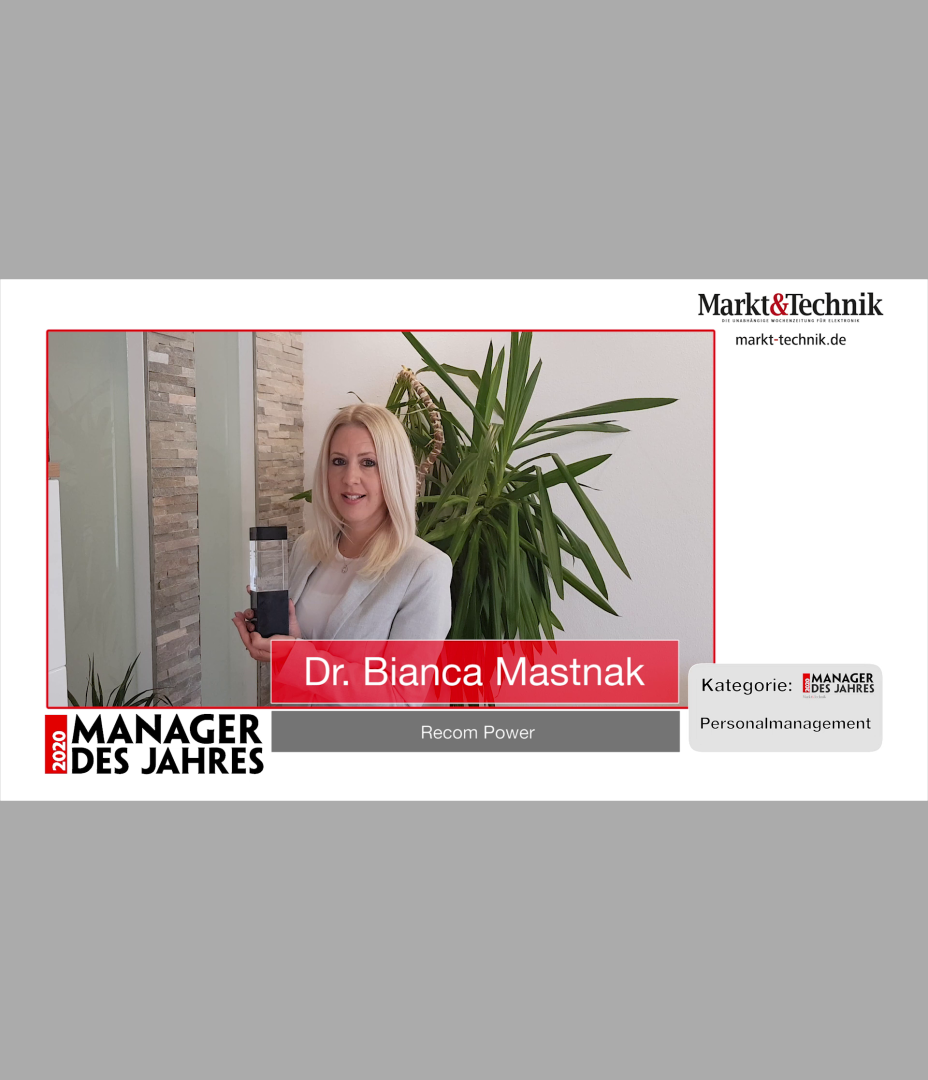 »Manager des Jahres 2020«: Dr. Bianca Mastnak
