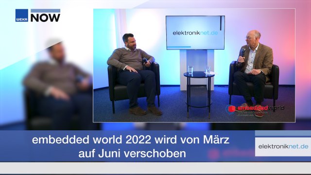 Chefredakteur Joachim Kroll stellt Benedikt Weyerer, Executive Director, embedded world und Prof. Dr.-Ing. Axel Sikora Fragen zur Verschiebung der embedded world 2022 auf den Juni.