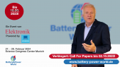 Verlängert: Call for Papers für die Battery&Power World 2024