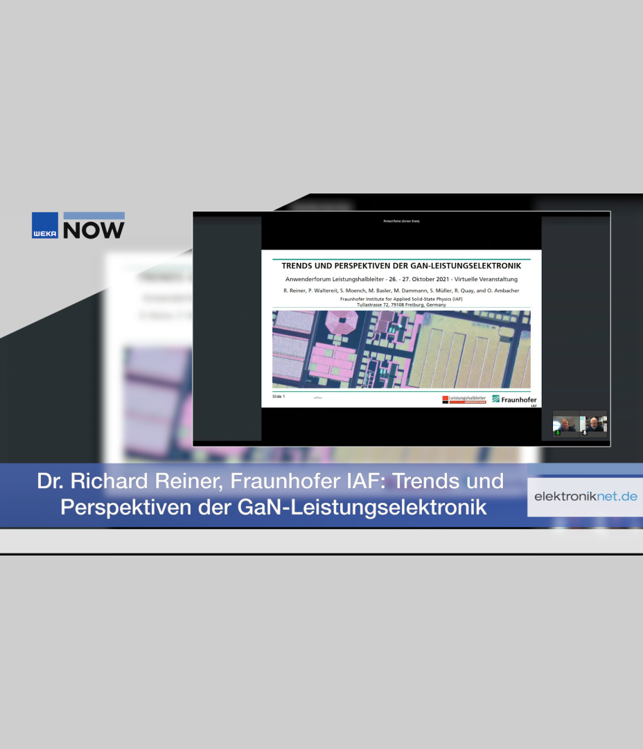 Dr. Richard Reiner, Fraunhofer IAF: Trends und Perspektiven der GaN-Leistungselektronik