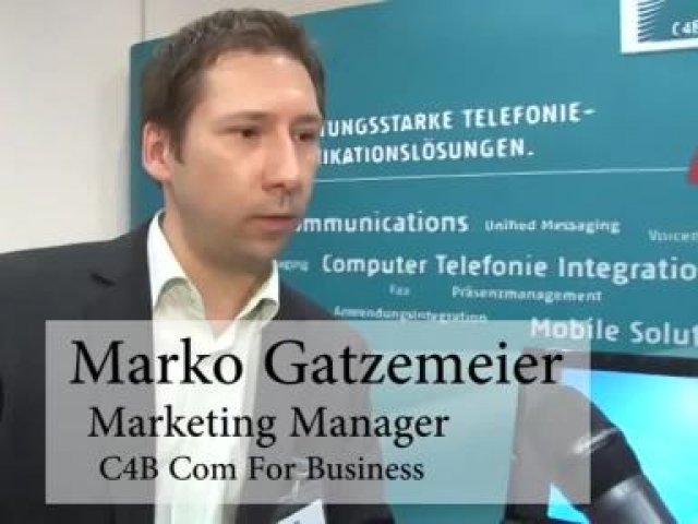 Claudia Rayling (funkschau) im Interview mit Marko Gatzemeier, Marketing Manager bei C4B Com For Business.