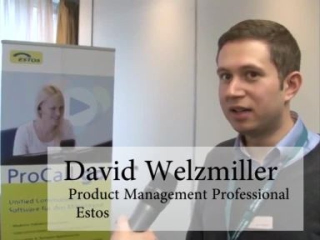 Claudia Rayling (funkschau) im Interview mit David Welzmiller, Product Management Professional bei Estos.