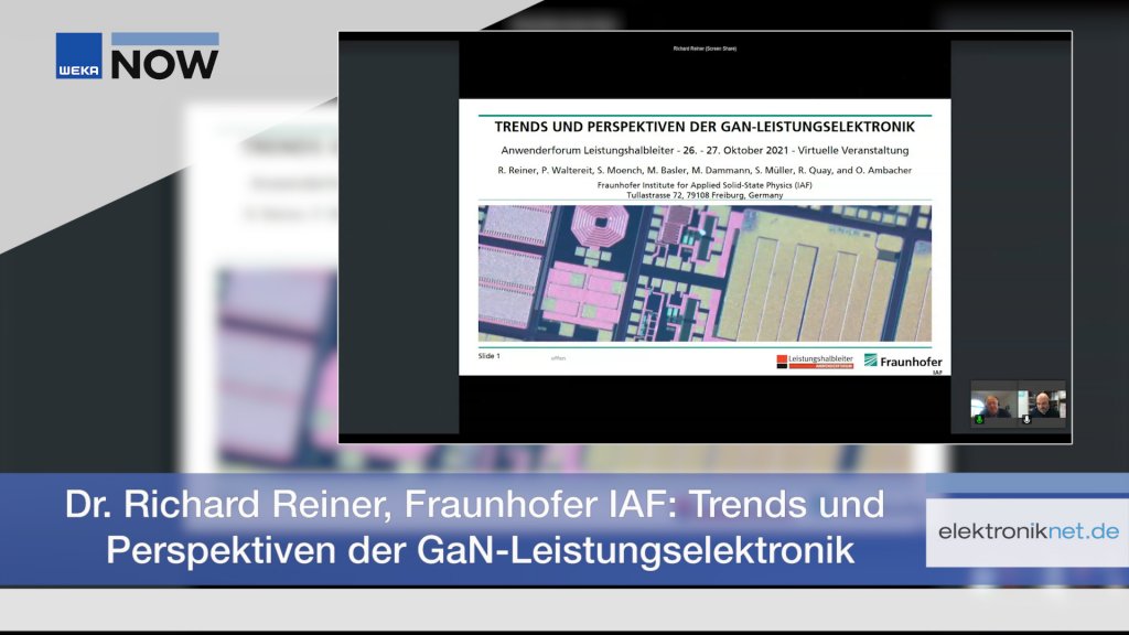 Dr. Richard Reiner, Fraunhofer IAF: Trends und Perspektiven der GaN-Leistungselektronik